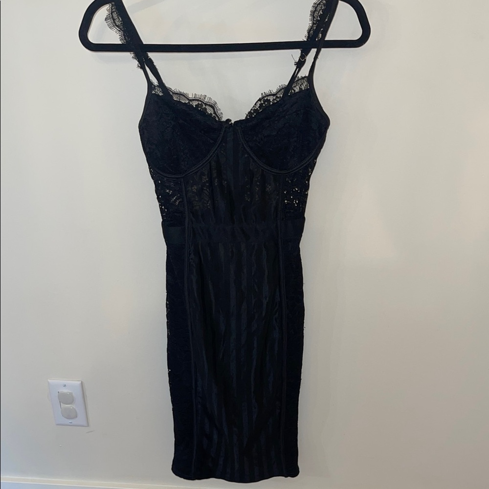 4 for $40 - PrettyLittleThing Black Lace Dress